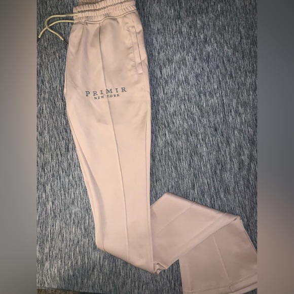 Beige skinny track pants - Picture 1 of 5
